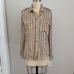 Michael Kors Women's Chain Link Blouse Shirt Size S